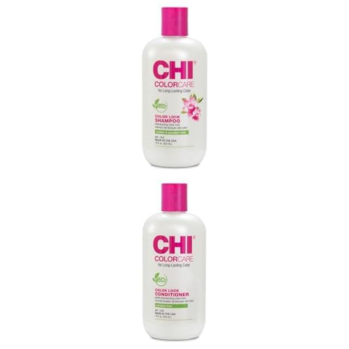 Bundle of CHI ColorCare Color Lock Shampoo, 12 Oz & CHI ColorCare Color Lock Conditioner, 12 Oz
