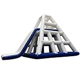 Eilketdo Giant Inflatable Iceberg Inflatable Water Slides Games Equipment with Air Pump for Private Dock Sea Party White,14.7Ft*14.7Ft*8.2Ft