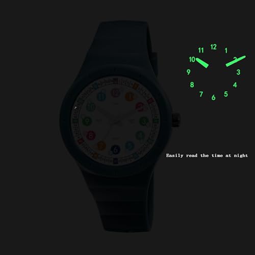Kids Analog Watch，Waterproof Watch for Kids Boys Girls Ages 3-16，Soft Band Learning Time Teacher Easy to Read Analog Sport Outdoor Children Watches, Luminous Watch, Kids Gifts，Boys Girls Watch2