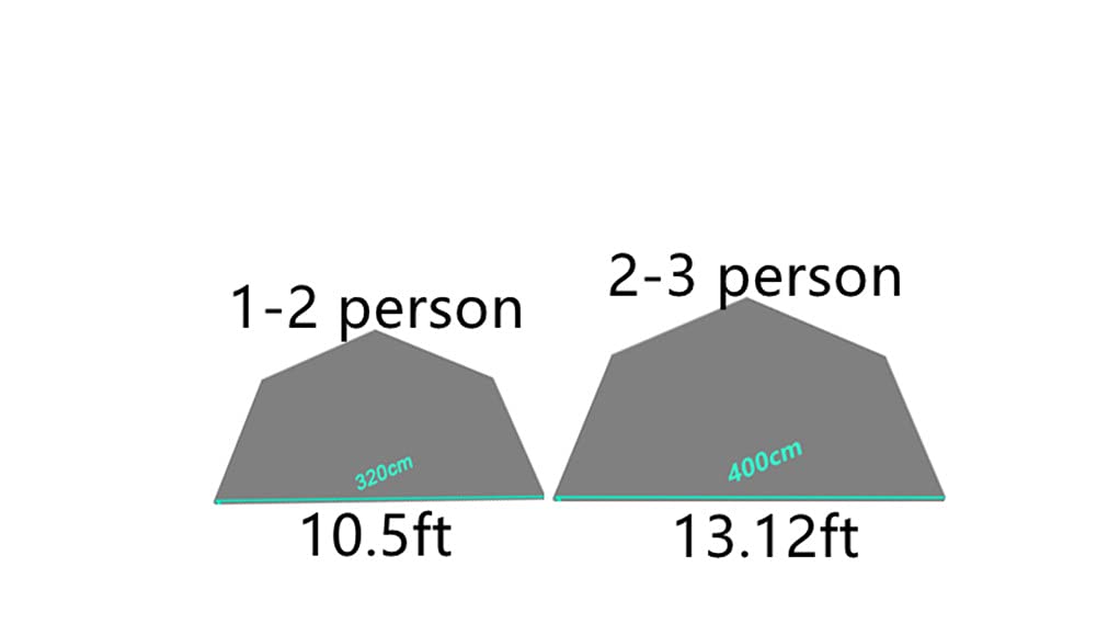 2-4 Person Teepee Mat Half Mat for Teepee Tent 13 FT 210D (Black, 10.5 ft for 1-2 Person)