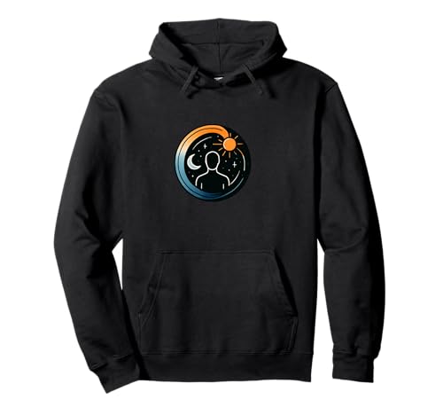 Circadian Rhythm Minimalist Human Performance Cycle Design Pullover Hoodie