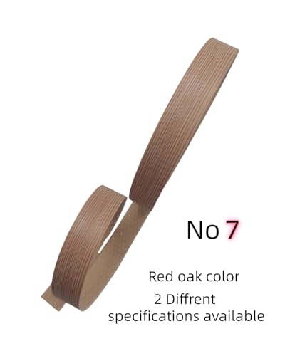 Image of HGKJHFmelamine Edging Tape. 13 /16in*25ft,pre Coated with hot melt Adhesive Flexible Veneer Edge Edging, Used for Cabinet and Furniture Maintenance (No7-Red Oak Color, 13 /16in*25ft)