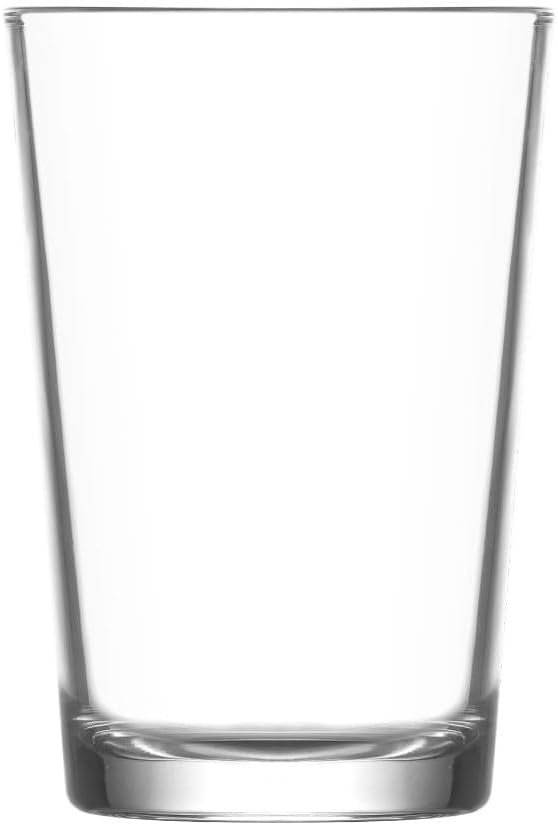 Lav - Juego de 6 vasos de agua de diseño duradero, juego de vasos de agua y jugo, 6 piezas, gran juego de cristalería, vasos de vidrio transparente