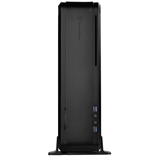 Gabinete para PC SilverStone Tecnología FTZ01B-USA, aluminio, formato mini-ITX, slim, color negro, compatible con refrigeración por aire y líquida miniatura 2