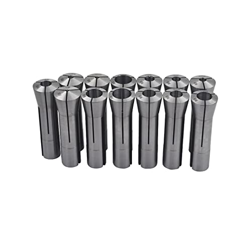 mitoharet 13-Pack Precision R8 Collets Set Mill Collets Set 1/8-7/8In Mill Chuck Holder for Taper Spindle Mill Machine