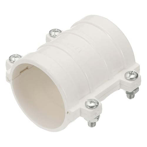 PATIKIL 2 Inch Water Pipe Repair Clamp PVC Leak Sealer for OD 50mm PE/PPR/Pipes and Plumbing (Length 2.7 Inch), White