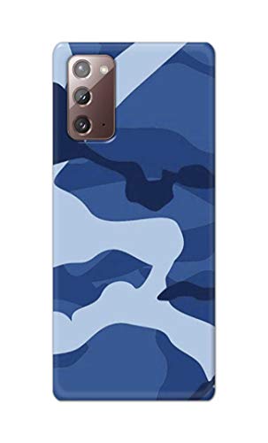 Image of Printed Hard Back Cover Case for Samsung Galaxy Note 20 4G | Note 20 5G Back Cover (Army Blue Pattern) -1302