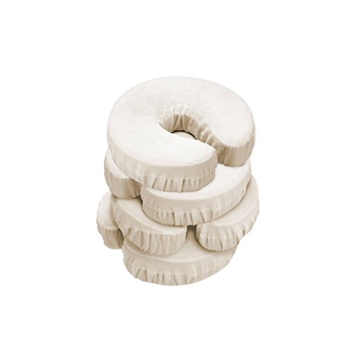 Master Massage Fitted Crescent Headrest Face Pillow Cradle Cover Pack of 4 ( for Face Cushion of Massage Table)