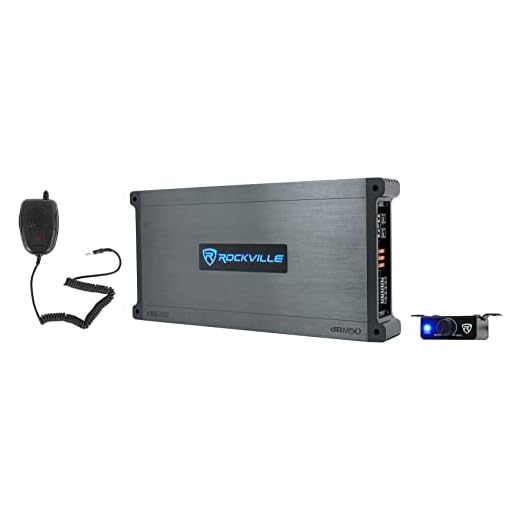 Rockville DBM50 4000W Peak / 980W RMS 5-Channel Marine Amplifier, IPX6, Includes Remote, Adjustable Crossover, PA Mic - Perfect for Boats and Marine Audio Systems