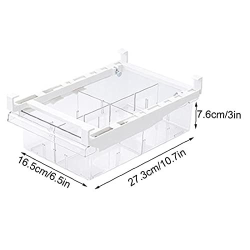 Vershouddoos koelkast lade pull-out koelkast organizer bin keuken pullable huisdier opbergdoos container met 4 verdeelde… - Image 3