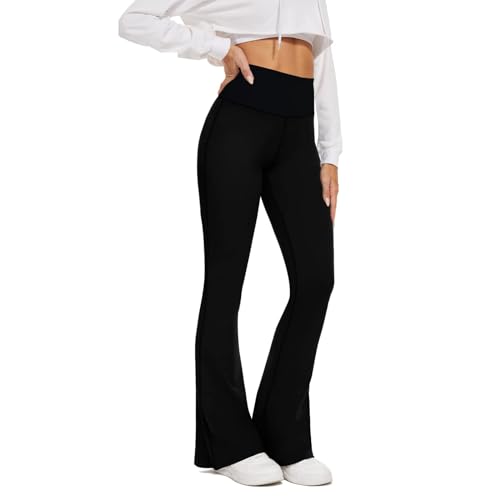 La mejor comparación de Ropa de Yoga y Pilates los 10 mejores. 46 JIEHUA Pantalones Acampanados Mujer,Pantalones de Yoga con Control de Abdomen,Acampanados,Cintura Alta, Opacos,para Correr,Yoga,Pilates (MX/US, Alfa, X-Grande, Regular, Regular,...