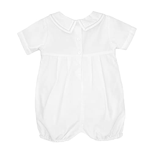 Baby Boys' Romper with Smocking and Faggoting2