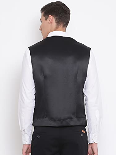 Image of VASTRAMAY Mens Silk Blend Nehru Jacket - Timeless Style & Versatility | Digital Floral Printed Ethnic Sleeveless Coat for Formal & Casual Wear