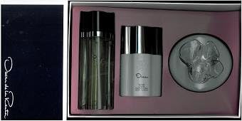 Oscer De Renta Gift Set 3 Pcs. ( 3.3 EDT Spray + 4.0 oz. Body Lotion + 3.0 oz. Perfumed Dusting Powder] Women by Oscar De La Renta
