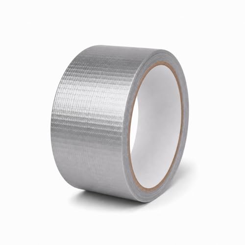 HIFSA Duct Tape Heavy Duty Gaffer Tape Silver Waterproof Adhesive Cloth Repair DuctTape Strong Multi-Purpose Weather Resistance EasyTear Ideal For Home Sealing Plumbing Fixing Wrapping Projects (1pc)