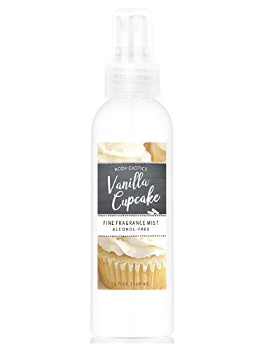 Vanilla Cupcake Perfume Fine Fragrance Mist by Body Exotics 4 Fl Oz 118 Ml ~ the Irresistible Scent of Freshly Baked Vanilla Cupcakes with Vanilla Buttercream Icing
