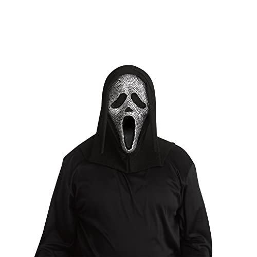 Fun World Officially Licensed Ghost Face Crystal Bling Mask Costume Accessory Silver