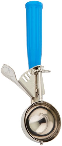 Winco No.16 Ice Cream Disher with Plastic Handle, Size 16, 2 3/4 oz capacity, Blue, Stainess Steel