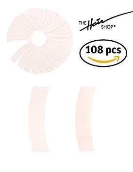 The Hair Shop Wig Glue Adhesive | Double Sided Clear Tape for Synthetic and Human Hair Toupee Wig Hairpiece (Slight Curve)
