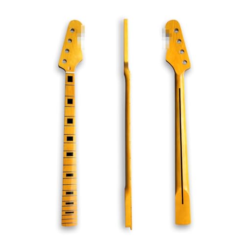 Vetimobato Maple Bass Guitar Neck Precision Bass/Jazz Bass Neck Maple/Rosewood Fretboard Bolt On Finished/Unfinished Bass Neck Replacement (Finished 21 Fret 34inch 38mm Nut and 64mm Heel)