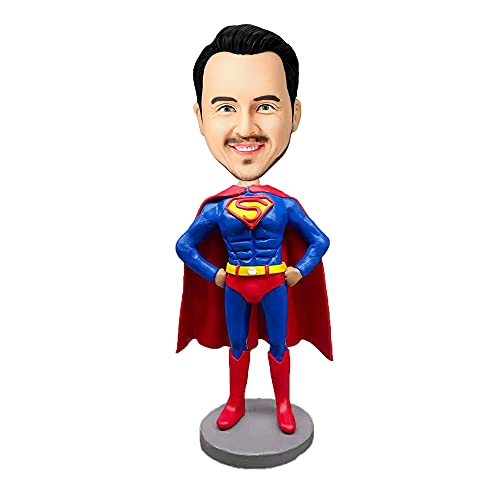 5.9" Custom Bobblehead, Personalized Bobble Head Superman Gifts, Anime Figure Based On Your Photos, Superman bobblehead (Superman 1)