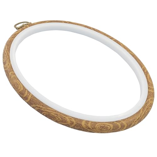 Image of Marvexi 5Pcs Oval Embroidery Hoops 5.3 inchx6.9 inch Vintage Cute Faux Wood