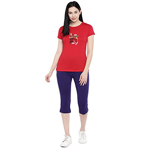 Image of Sweet Dreams Women Solid Cotton Rich Sleepwear /Loungewear Capris