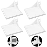 ANNASAMDO 4 Stück Grow Zelt Eckregal, Robustes Growzelt Stangenhalterungsregal, Kamera Corner Shelf Grow Zelt Zubehör, Montage Grow Regal Klein, Weiß (8, 8 x 8, 8 cm für 16 mm Grow Zeltstangen)