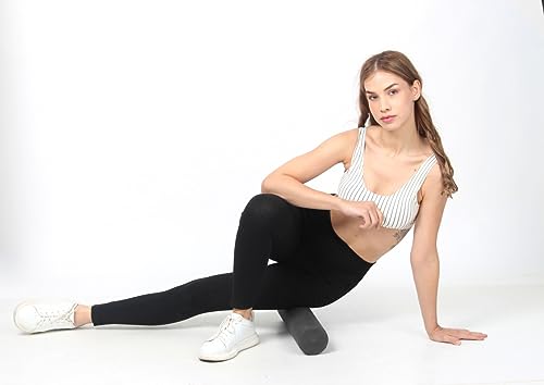 Image of Foam Roller for Exercise and Deep Tissue Massage Roller, Gym Exercise Roller, Workout Foam Roller for Knee Exercise and Pain Relief, Myofascial Release Roller for Back pain - 45 Cm Black