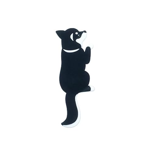 マグネッフック 犬 猫 しっぽ キャットテイル 雑貨 マグネット にゃんこ わんこ いぬ ねこ ミケ 柴 ダルメシアン サバトラ ハチワレ 茶トラ シェルティ emilystyle エミリースタイル (わんこ黒)