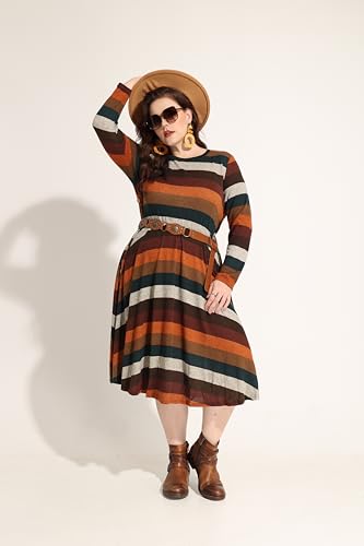 Image of RITERA Plus Size Dresses for Curvy Women Summer Spring Womens Dress V Neck Short Sleeve Casual Dress with Pockets XL-5XL