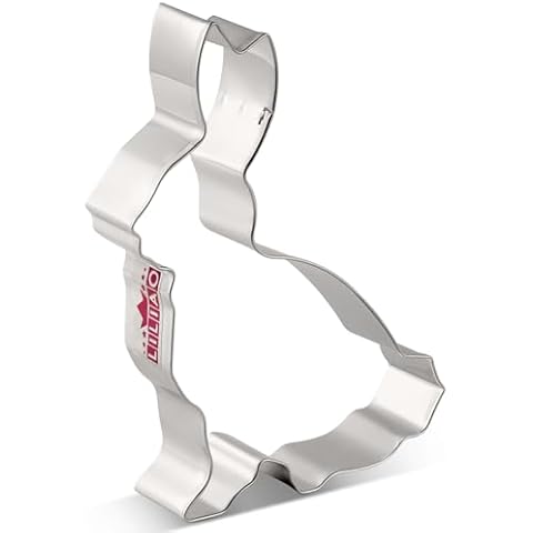 LILIAO Rabbit Cookie Cutter, 3.1 x 4.9 inch, Stainless Steel Cover