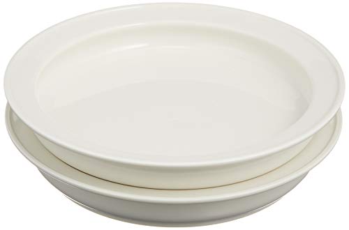 Universal Tableware NB10-320-2 Masahiro Mori Design Deep Plate, 8.3 inches (21 cm), Set of 2, White