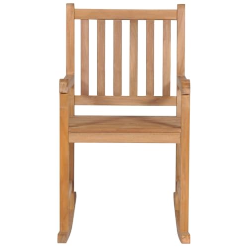 Vidaxl Chaise à bascule avec coussin Bois de teck - vue 6