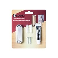 Slodki Folding Coat Hooks,Hooks for Bathroom,Wall Folding Hooks, Collapsible Zinc Alloy Hangers with, Purse Hook for Wall, Light Luxury Style(3pcs-Gold) (Silver)