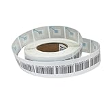 Sicherheitsetiketten RF 8,2 MHz – 1000 Etiketten Diebstahlsicherung 4 x 4 cm kompatibel mit Checkpoint – selbstklebend mit Barcode-Attrappe – Anti-Theft Labels