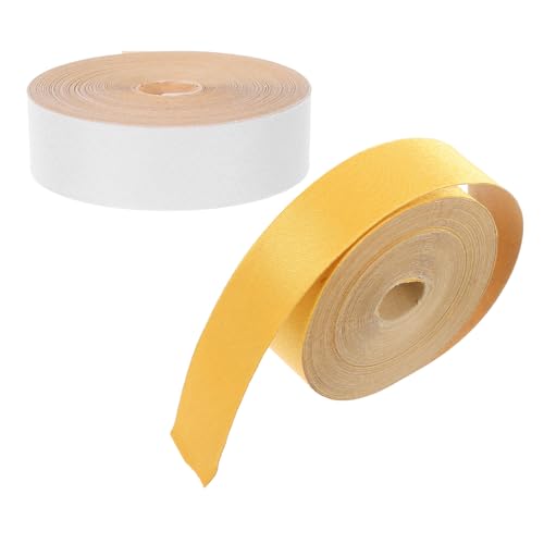 Bande adhésive pour abat-jour ORFOFE : 2 rouleaux tissu doré mat et brillant pour réparation DIY