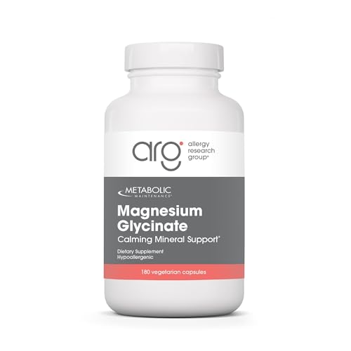 Metabolic Maintenance Magnesium Glycinate - Pure Magnesium Glycinate Powder Capsules with Vitamin C, Chelated Mag for Sleep Health and Calm, 125 mg Mag Bisglycinate - 180 Capsules