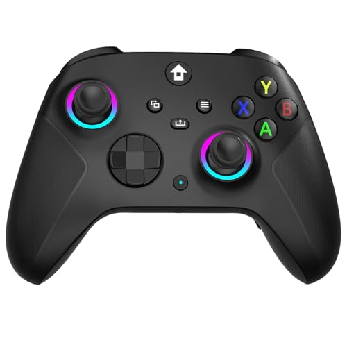 Image of YUYIU Wireless 2.4GHz Controller with 7 Colors RGB Light for Xbox Controller, Xbox One Series X|S,Consoles,Steam PC Windows, with 1000mAh Battery /Dual Vib-ration /Turbo /Programmable, 3.5mm Audio Jack