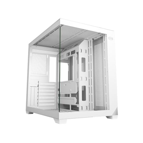 CPS C3 T700 Case per PC ATX Mid Tower, Vetro Temperato e Retro in Rete, Alto Flusso d'Aria, Supporto ATX/Micro-ATX/ITX, Supporto Radiatore 360mm, Design Senza Strumenti – Bianco (Ventole Non Incluse)
