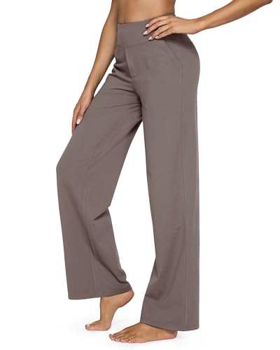 Image of G4Free EverGoing Yoga Pants Women Wide Leg Pants with Pockets High Waist Stretch Dress Casual Sweatpants Petite /Regular /Tall