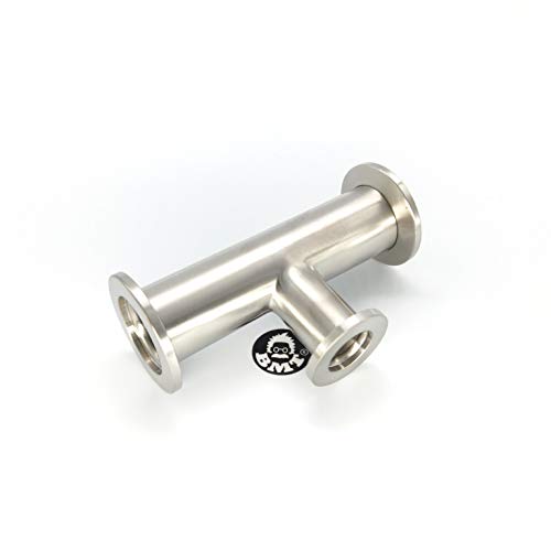 Image of bmotiontech Superior Grade - Unequal Tee Fitting with ISO-KF KF25 Flange to KF16 Flange