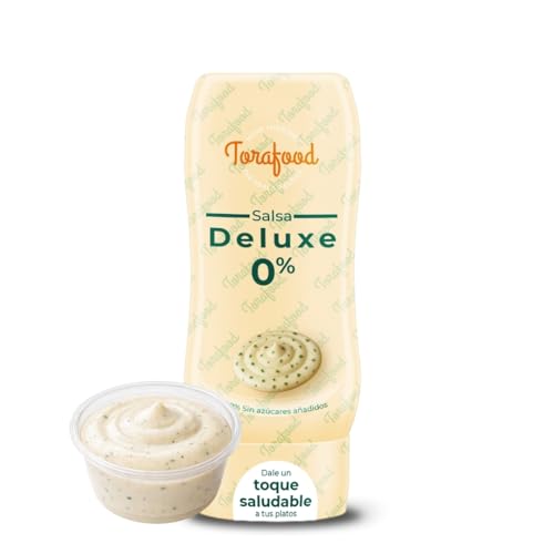 Salsa Zero Deluxe 330ml | 0% Azúcares Añadidos | Sabor Cremoso y Exclusivo | Ideal para Recetas Saludables | Torafood