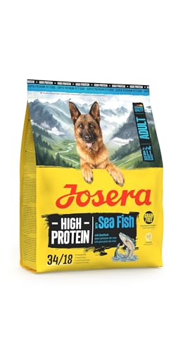 JOSERA Adult High Protein Seefisch (1 x 900 g) | Premium Trockenfutter für ausgewachsene & sportliche Hunde | Lachs & Süßkartoffel | getreidefrei & proteinreich | L-Carnitin & Taurin | 1er Pack