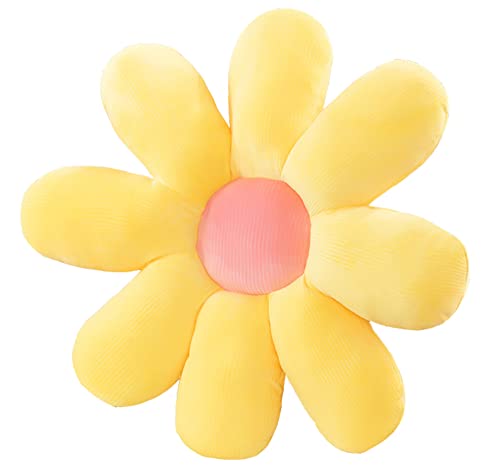 Blumenkissen Kissen Home Decor Kissen Bodenkissen Stuhl Blumenkissen Schlafsofa-Kissen (60CM, Yellow) Cover