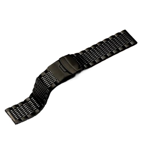 [X] \bh 316L X`[ EHb` Xgbv 22mm XeXX`[ EHb`oh @Bv Y ubN X`[ uXbg 20mm t@bV(Mesh-Black,22mm)