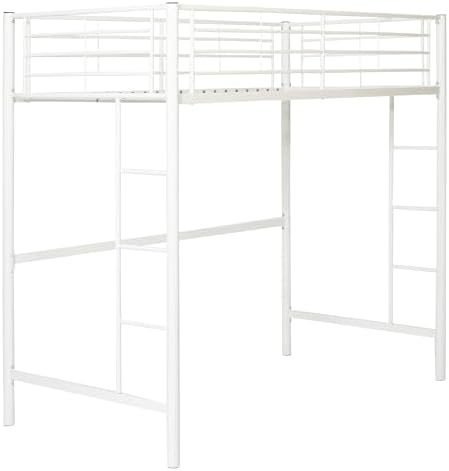 Walker Edison Timothee Urban Industrial Metal Twin over Loft Bunk...