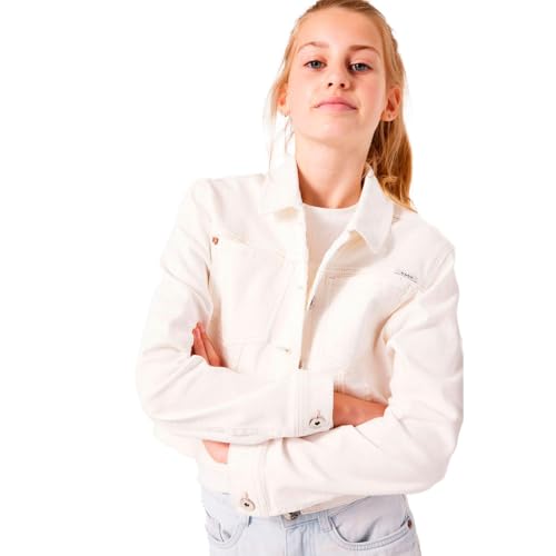 Garcia Mädchen Jeansjacke Denim Jacket weiß, Größe:152/158, Farbe:White