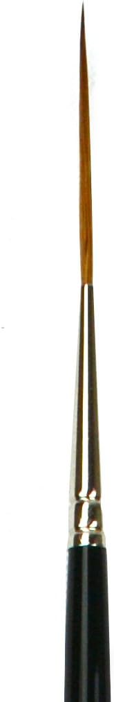 da Vinci Brushes 1203-1 Oil & Acrylic Series 1203 Maestro Rigger Brush, XL-Length Sharp Needle-Point Kolinsky Red Sable with Black Polished Handle, Size 1