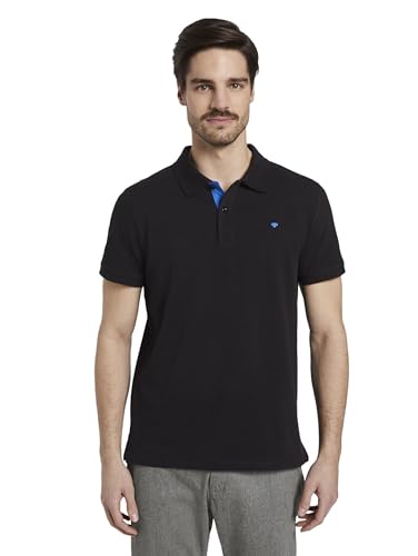 Preisvergleich Produktbild TOM TAILOR Herren Basic Poloshirt 1016502, 29999 - Black, L